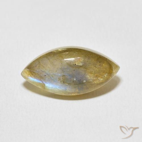 6.90ct طبيعي متعدد الألوان لابرادوريت, ماركيز, نصف شفاف