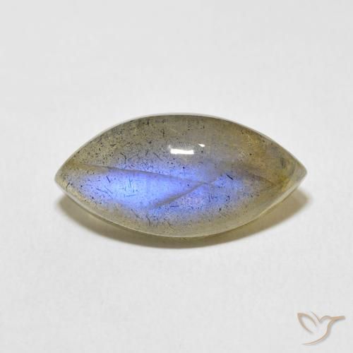 9.99ct طبيعي متعدد الألوان لابرادوريت, ماركيز, نصف شفاف