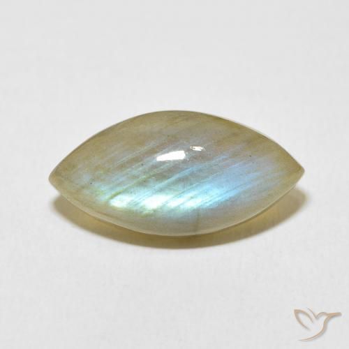 9.70ct طبيعي متعدد الألوان لابرادوريت, ماركيز, نصف شفاف