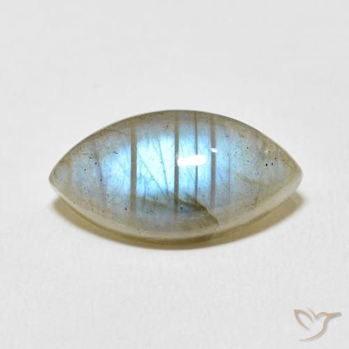 9.87ct طبيعي متعدد الألوان لابرادوريت, ماركيز, نصف شفاف