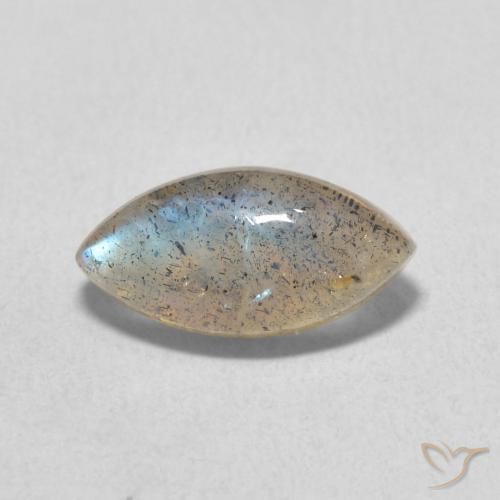 2.46ct طبيعي متعدد الألوان لابرادوريت, ماركيز, نصف شفاف