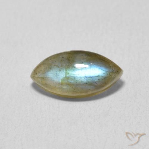 1.42ct طبيعي متعدد الألوان لابرادوريت, ماركيز, نصف شفاف