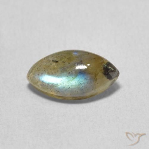 1.66ct طبيعي متعدد الألوان لابرادوريت, ماركيز, نصف شفاف