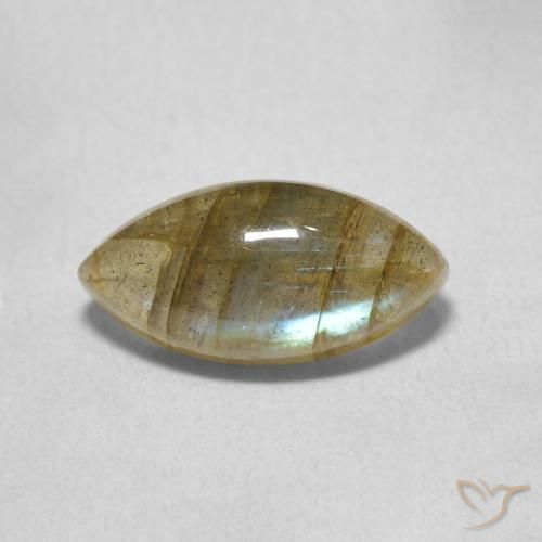 2.54ct طبيعي متعدد الألوان لابرادوريت, ماركيز, نصف شفاف