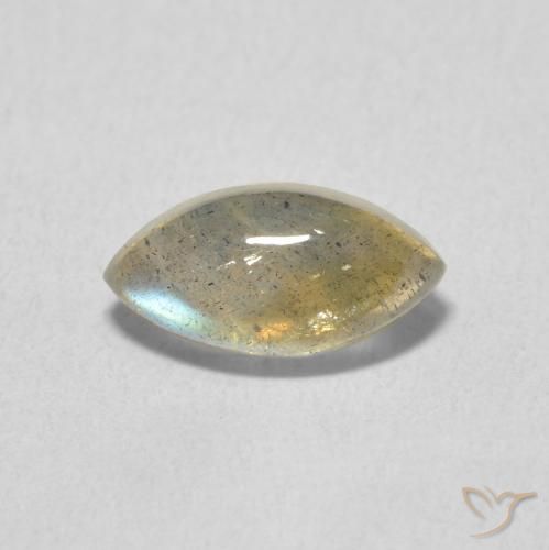 1.38ct طبيعي متعدد الألوان لابرادوريت, ماركيز, نصف شفاف
