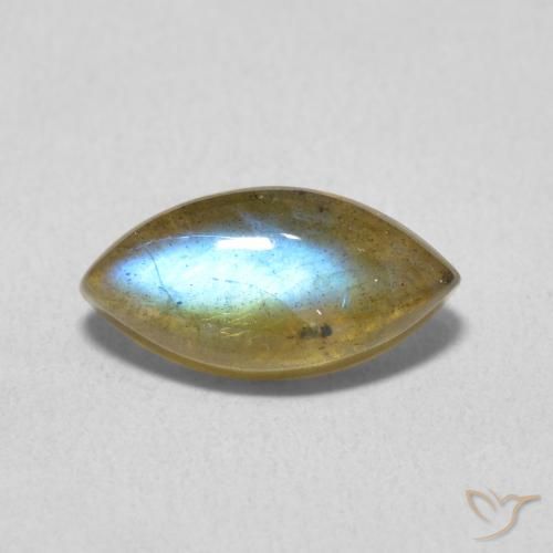 2.49ct طبيعي متعدد الألوان لابرادوريت, ماركيز, نصف شفاف