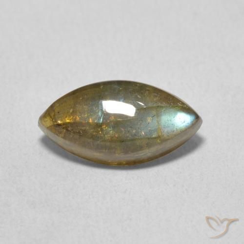 2.34ct طبيعي متعدد الألوان لابرادوريت, ماركيز, نصف شفاف