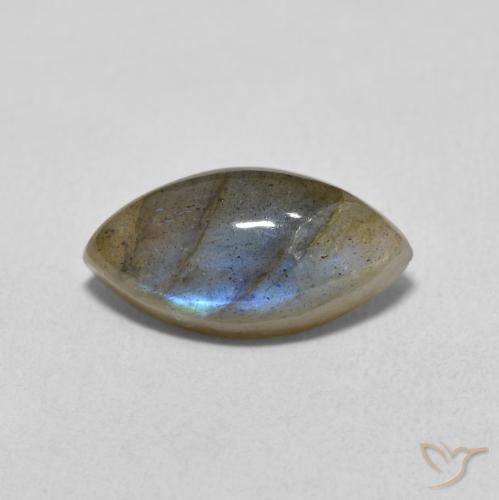 3.83ct طبيعي متعدد الألوان لابرادوريت, ماركيز, نصف شفاف