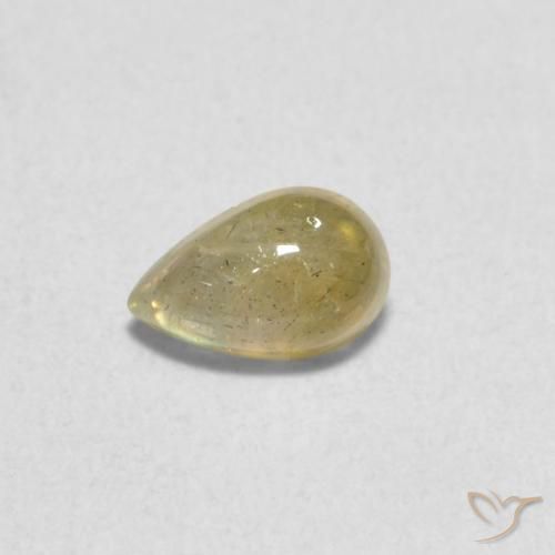 0.44ct طبيعي متعدد الألوان لابرادوريت, شكل الكمثرى, نصف شفاف