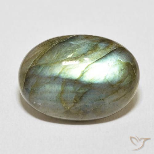 11.54ct طبيعي متعدد الألوان لابرادوريت, بيضوي, نصف شفاف