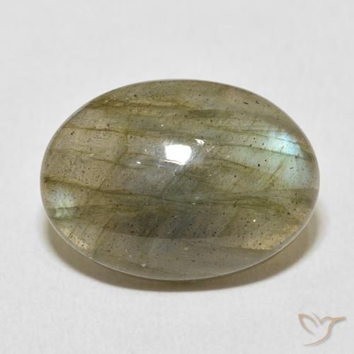 11.84ct طبيعي متعدد الألوان لابرادوريت, بيضوي, نصف شفاف