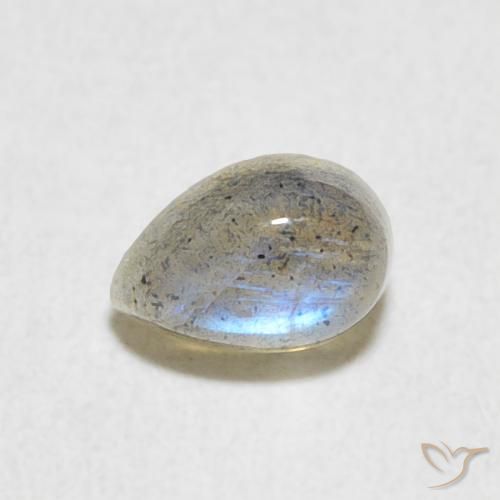 0.56ct طبيعي متعدد الألوان لابرادوريت, شكل الكمثرى, نصف شفاف