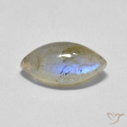2.52ct طبيعي متعدد الألوان لابرادوريت, ماركيز, نصف شفاف