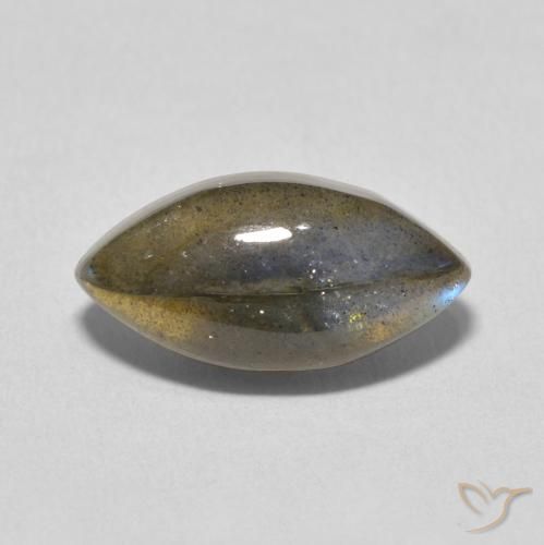 4.98ct طبيعي متعدد الألوان لابرادوريت, ماركيز, نصف شفاف