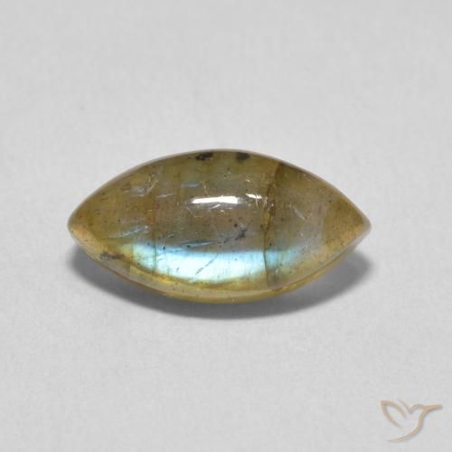 2.39ct طبيعي متعدد الألوان لابرادوريت, ماركيز, نصف شفاف