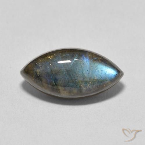 3.91ct طبيعي متعدد الألوان لابرادوريت, ماركيز, نصف شفاف