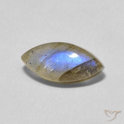 2.30ct طبيعي متعدد الألوان لابرادوريت, ماركيز, نصف شفاف