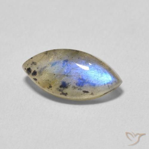 2.31ct طبيعي متعدد الألوان لابرادوريت, ماركيز, نصف شفاف