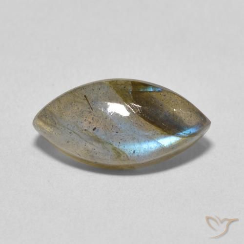 4.93ct طبيعي متعدد الألوان لابرادوريت, ماركيز, نصف شفاف