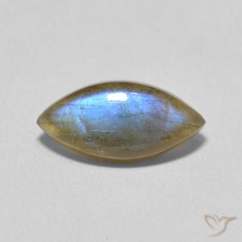 2.76ct طبيعي متعدد الألوان لابرادوريت, ماركيز, نصف شفاف
