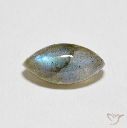 3.95ct طبيعي متعدد الألوان لابرادوريت, ماركيز, نصف شفاف