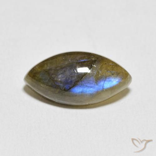 5.25ct طبيعي متعدد الألوان لابرادوريت, ماركيز, نصف شفاف