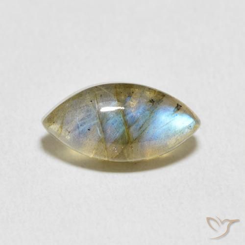 2.62ct طبيعي متعدد الألوان لابرادوريت, ماركيز, نصف شفاف