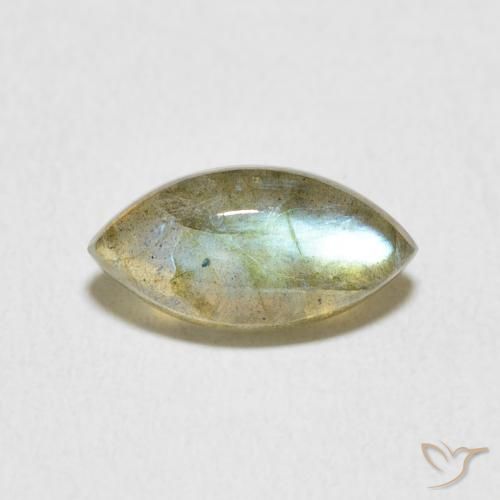 2.54ct طبيعي متعدد الألوان لابرادوريت, ماركيز, نصف شفاف