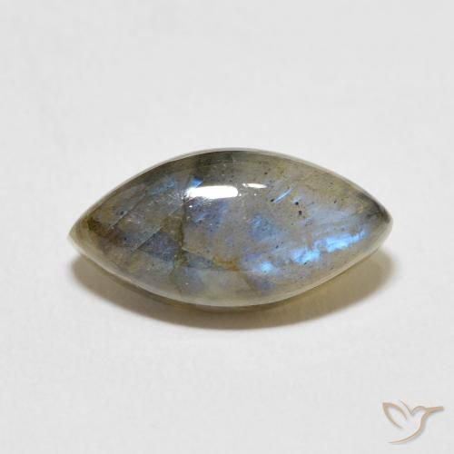 5.48ct طبيعي متعدد الألوان لابرادوريت, ماركيز, نصف شفاف