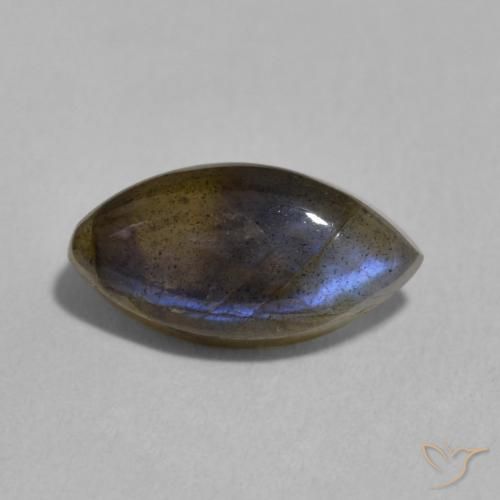 2.25ct طبيعي متعدد الألوان لابرادوريت, ماركيز, نصف شفاف