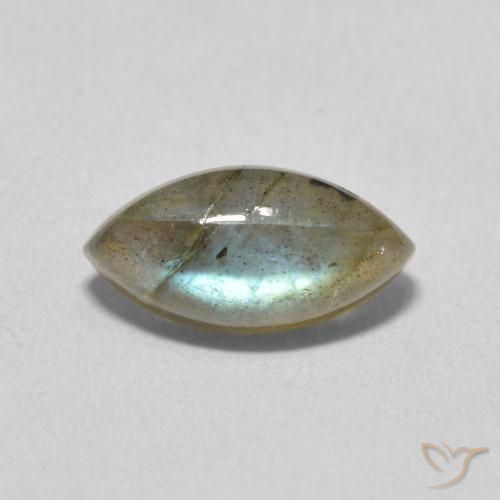 2.71ct طبيعي متعدد الألوان لابرادوريت, ماركيز, نصف شفاف