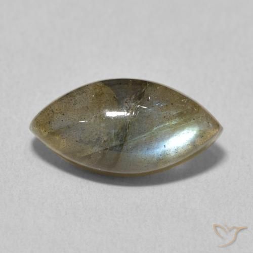 5.19ct طبيعي متعدد الألوان لابرادوريت, ماركيز, نصف شفاف