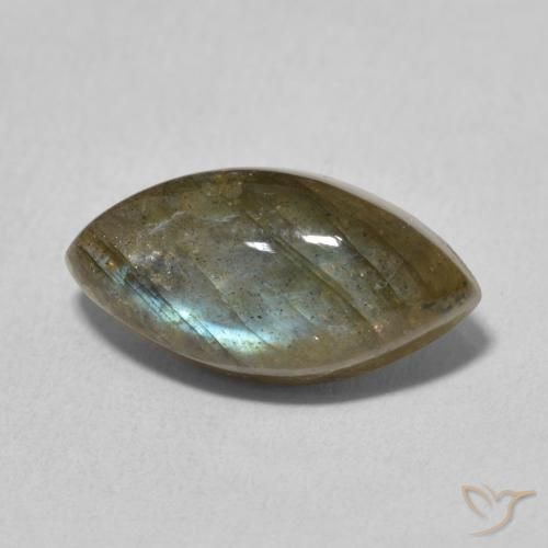 5.31ct طبيعي متعدد الألوان لابرادوريت, ماركيز, نصف شفاف