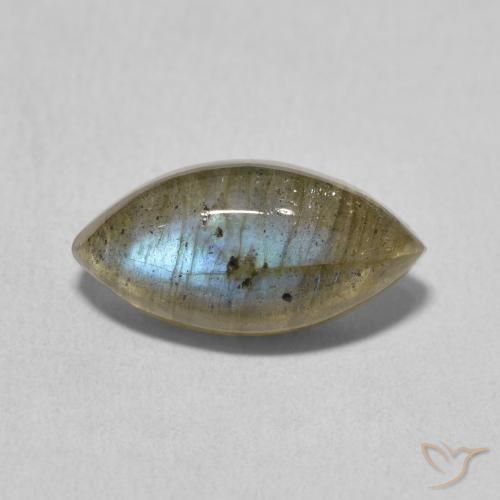 3.61ct طبيعي متعدد الألوان لابرادوريت, ماركيز, نصف شفاف