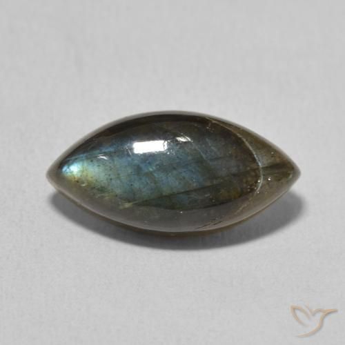 5.02ct طبيعي متعدد الألوان لابرادوريت, ماركيز, نصف شفاف