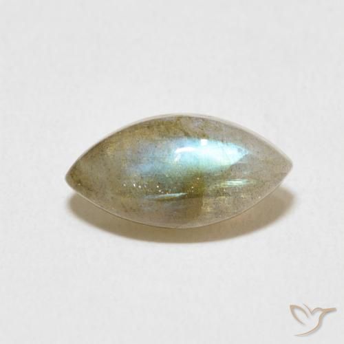 2.37ct طبيعي متعدد الألوان لابرادوريت, ماركيز, نصف شفاف