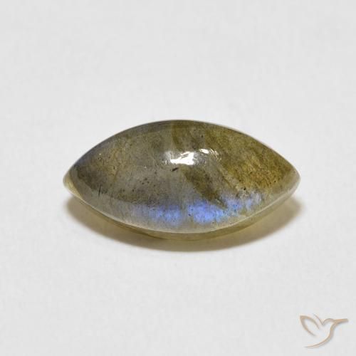 3.96ct طبيعي متعدد الألوان لابرادوريت, ماركيز, نصف شفاف