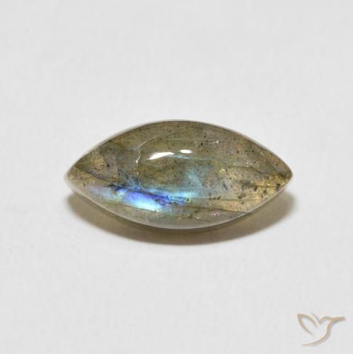 3.82ct طبيعي متعدد الألوان لابرادوريت, ماركيز, نصف شفاف