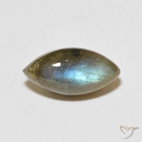5.45ct طبيعي متعدد الألوان لابرادوريت, ماركيز, نصف شفاف