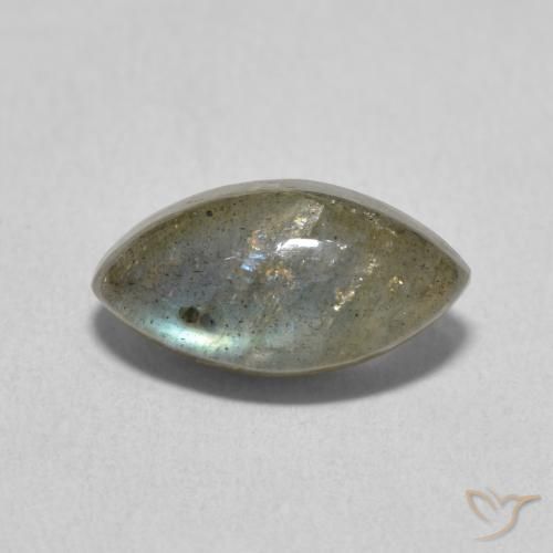 2.57ct طبيعي متعدد الألوان لابرادوريت, ماركيز, نصف شفاف