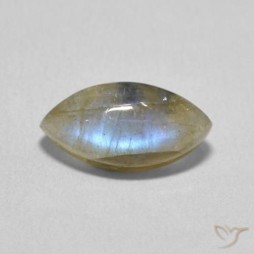 2.37ct طبيعي متعدد الألوان لابرادوريت, ماركيز, نصف شفاف