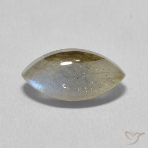 2.43ct طبيعي متعدد الألوان لابرادوريت, ماركيز, نصف شفاف