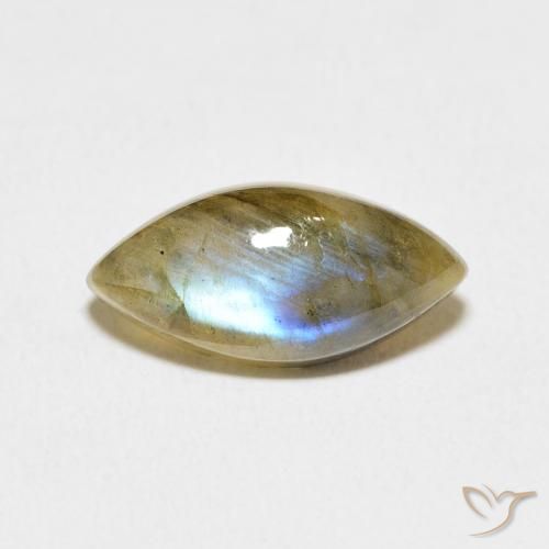 4.70ct طبيعي متعدد الألوان لابرادوريت, ماركيز, نصف شفاف