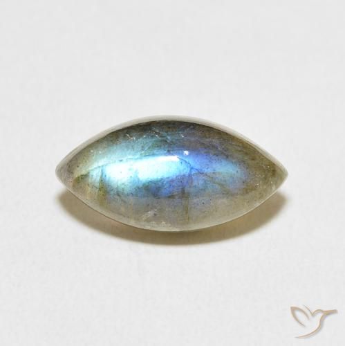 5.28ct طبيعي متعدد الألوان لابرادوريت, ماركيز, نصف شفاف
