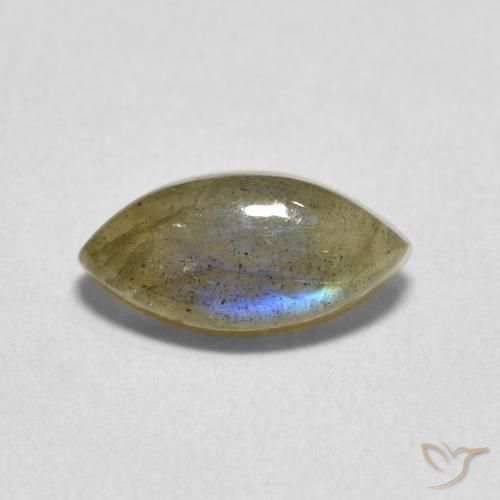 2.55ct طبيعي متعدد الألوان لابرادوريت, ماركيز, نصف شفاف