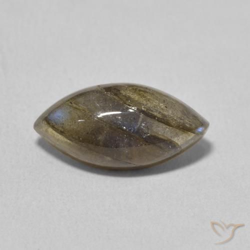 3.25ct طبيعي متعدد الألوان لابرادوريت, ماركيز, نصف شفاف