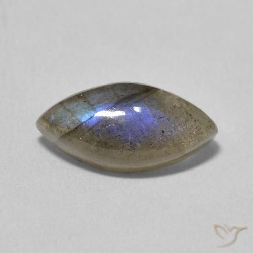 3.58ct طبيعي متعدد الألوان لابرادوريت, ماركيز, نصف شفاف