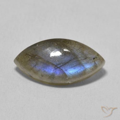 4.91ct طبيعي متعدد الألوان لابرادوريت, ماركيز, نصف شفاف
