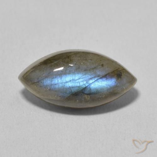 5.37ct طبيعي متعدد الألوان لابرادوريت, ماركيز, نصف شفاف