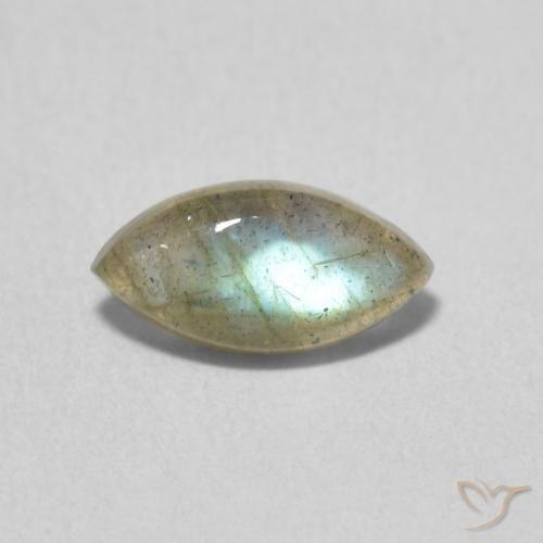 1.18ct طبيعي متعدد الألوان لابرادوريت, ماركيز, نصف شفاف